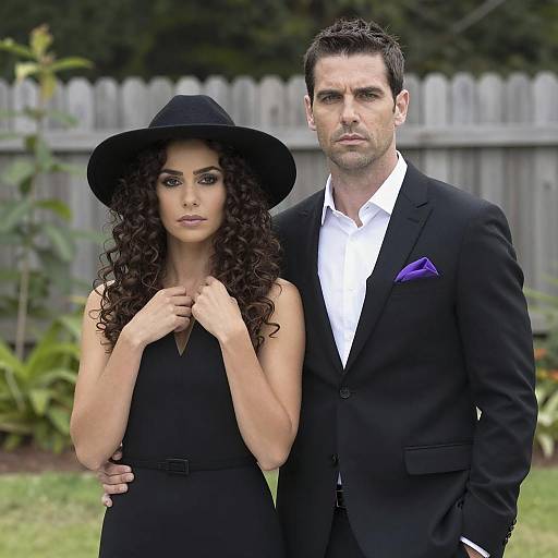 Serious Couple Portrait in Nature