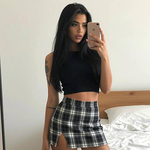 Young Woman Taking Mirror Selfie