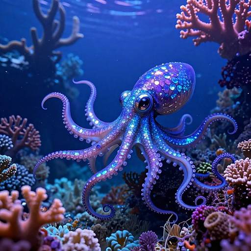 Celestial Underwater Alien Octopus