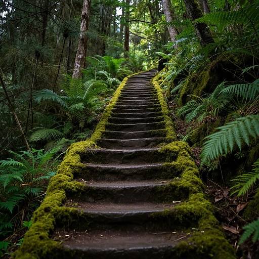 Serene Moss-Covered Forest Journey