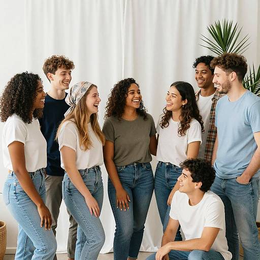 Diverse Group of Friends Laughing