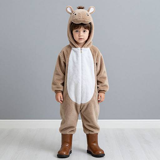 Toddler in Hippo Kigurumi Costume