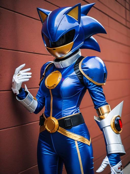 Realistic Woman in Metal Sonic Cosplay