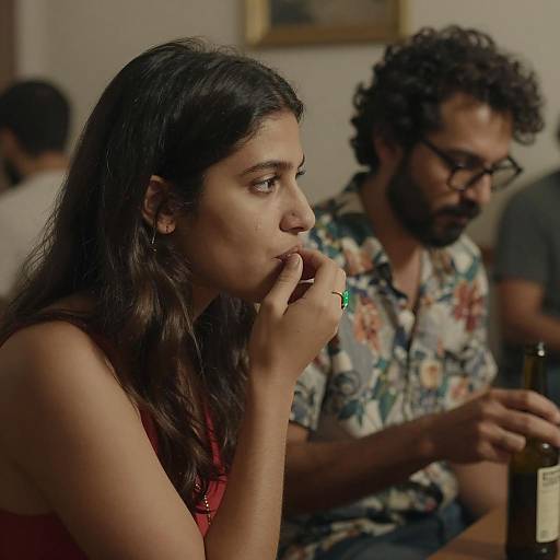 Candid Indoor Moment: Dining Duo