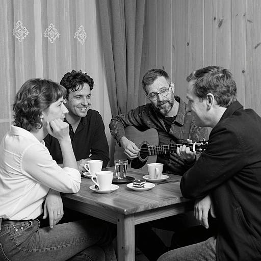 Candid Moments of Four Friends Gathered