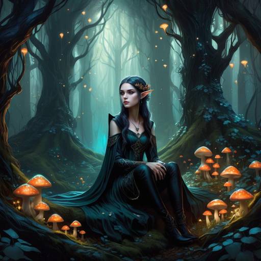 Ethereal Elf in a Luminescent Forest Ethereal Elf in a Luminescent Forest