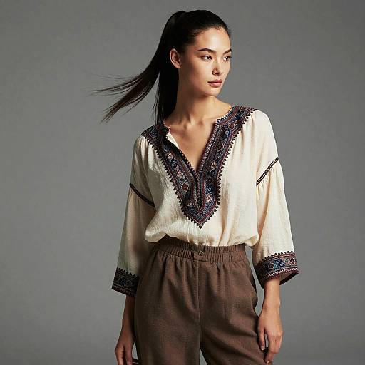 Sleek Ponytail Bohemian Fashion Shoot