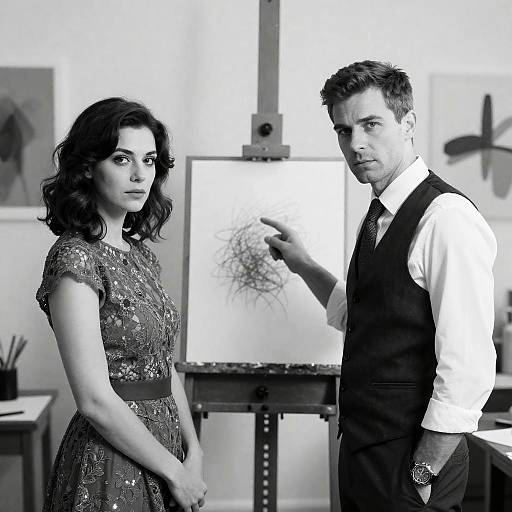 Art Studio Portrait in Black and White