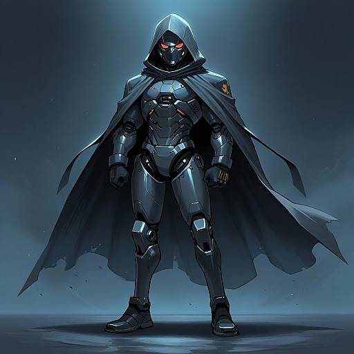 Futuristic Cyborg with Cloak