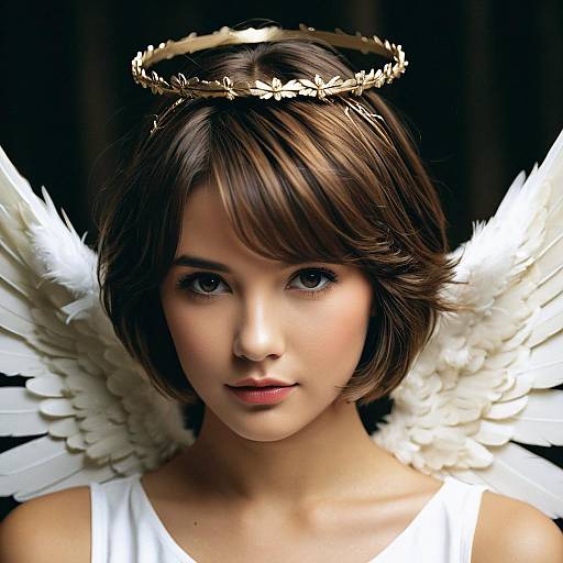 Fallen Angel with Golden Headpiece