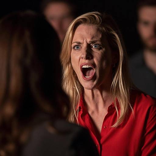 Angry Blonde Woman Yelling