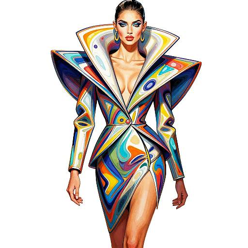 Avant-Garde Couture Coloring Page