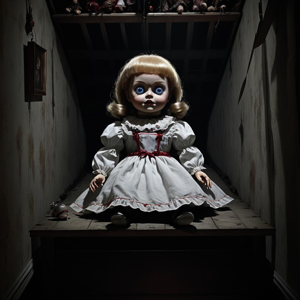 Cursed Doll Thrills in Dark Attic