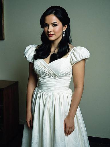 Woman in White Engagement Gown