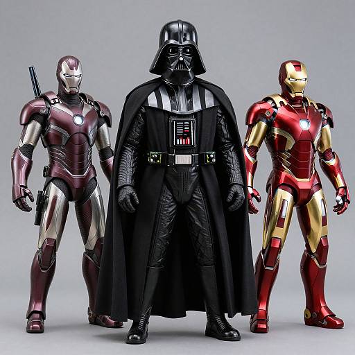 High Detail Darth Vader and Iron Man