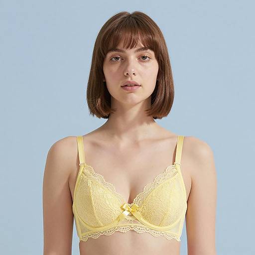 Youthful Elegance in Yellow Lace