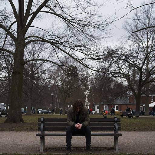 Melancholy Artist in Barren Park