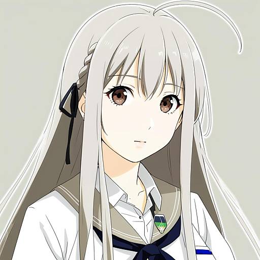 Illustration of Hamanami (kancolle), kantai collection in the style of Kamia (not found)