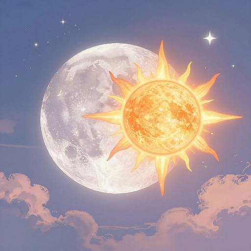 Celestial Moon and Sun Dreamscape