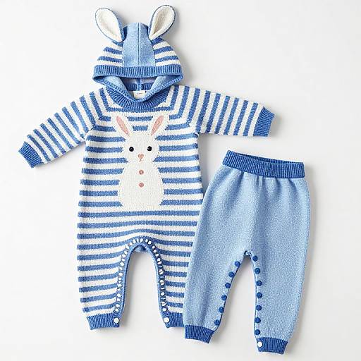 Hand Knit Blueberry Hill Baby Outfit