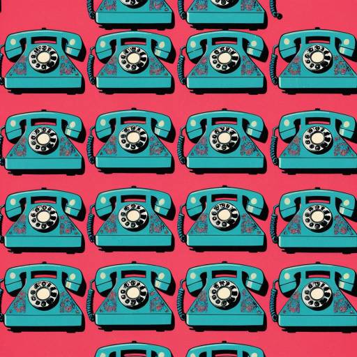 Pop Art Vintage Telephones Pattern