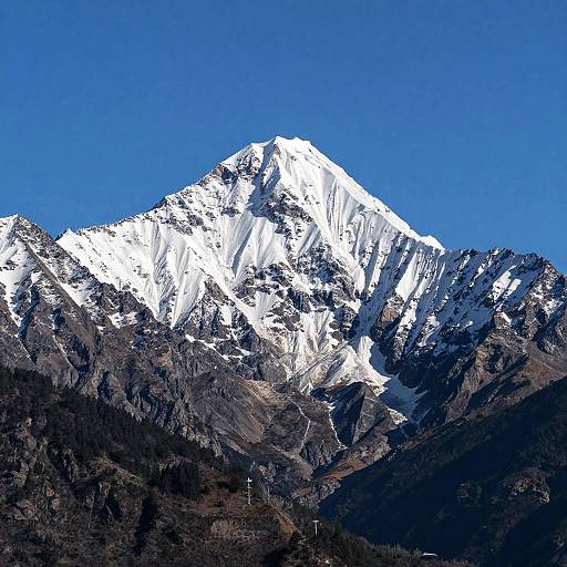 Realistic Snow-Capped Mountain Landscape