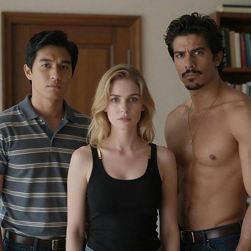 Three Serious Individuals Indoors