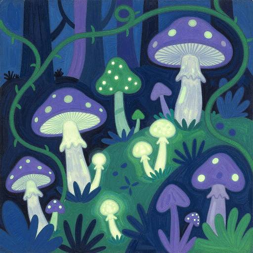 Mystical Enchanted Forest in Matisse Style