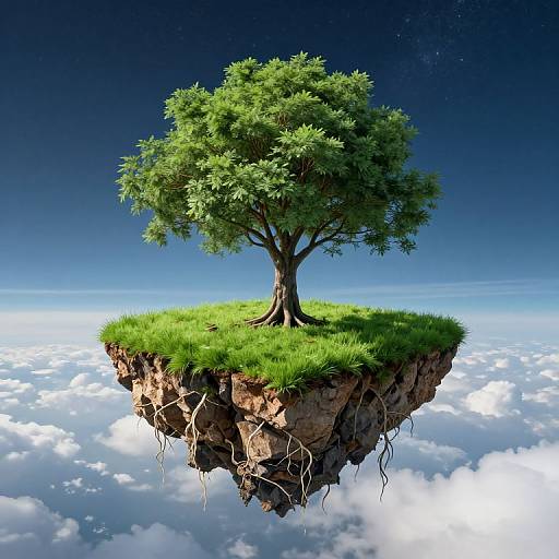 Majestic Floating Tree Island