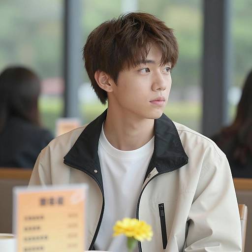 Casual Young Man with Natural Background