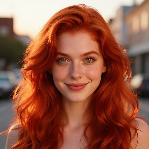 Portrait of Person with Fiery Red Hair