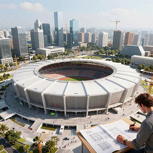 Innovative Stadium Blueprint Design