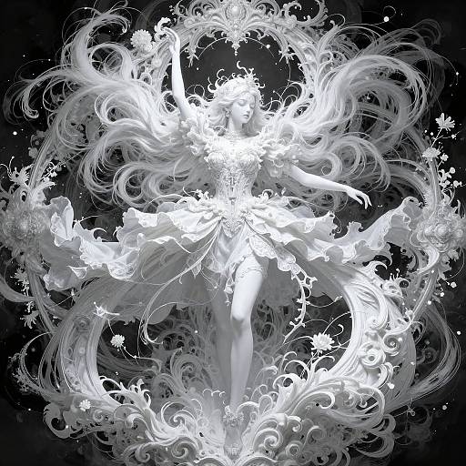 Intricate Abstract Flowery Art