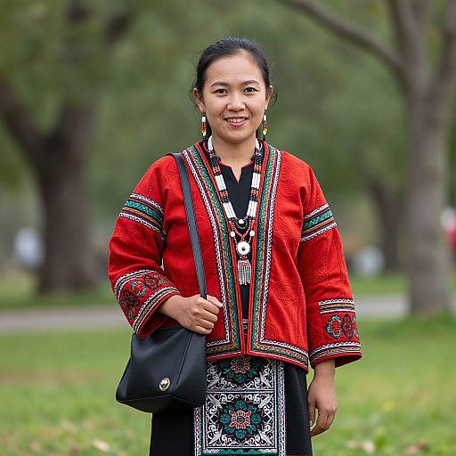 Smiling Igorot Woman in Traditional Attire
