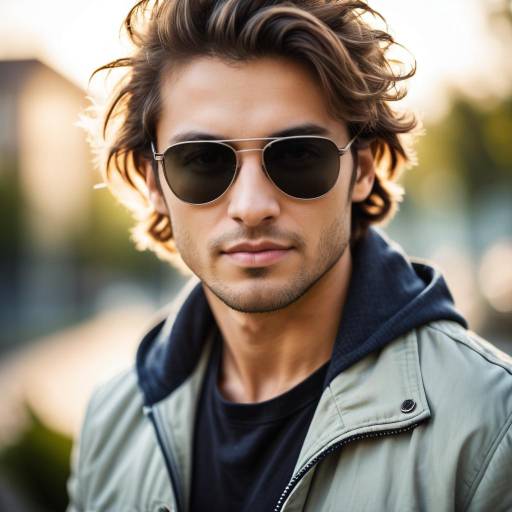 Stylish Young Man Portrait in Nature
