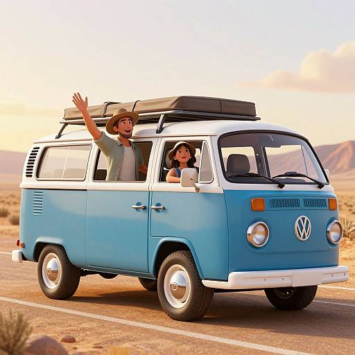 Nostalgic Road Trip in Campervan