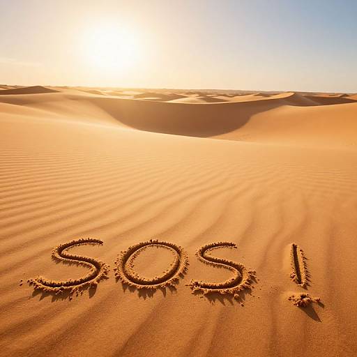 Photograph of sunlit sand dunes with 