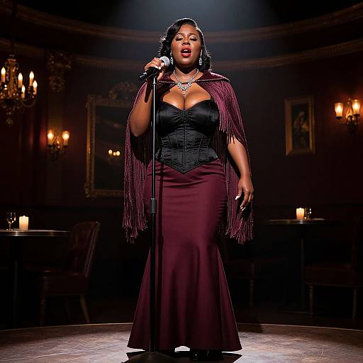 1930s Jazz Singer in Vintage Bar