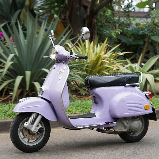 Lavender Moped in Botanical Garden