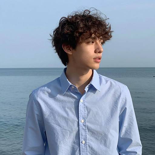 Young Man at the Ocean's Edge