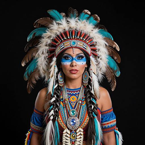 Regal Native American Woman Portrait