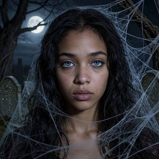 Haunting Portrait of Gothic Elegance