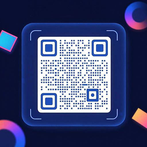 Futuristic Neon AI QR Code Generator