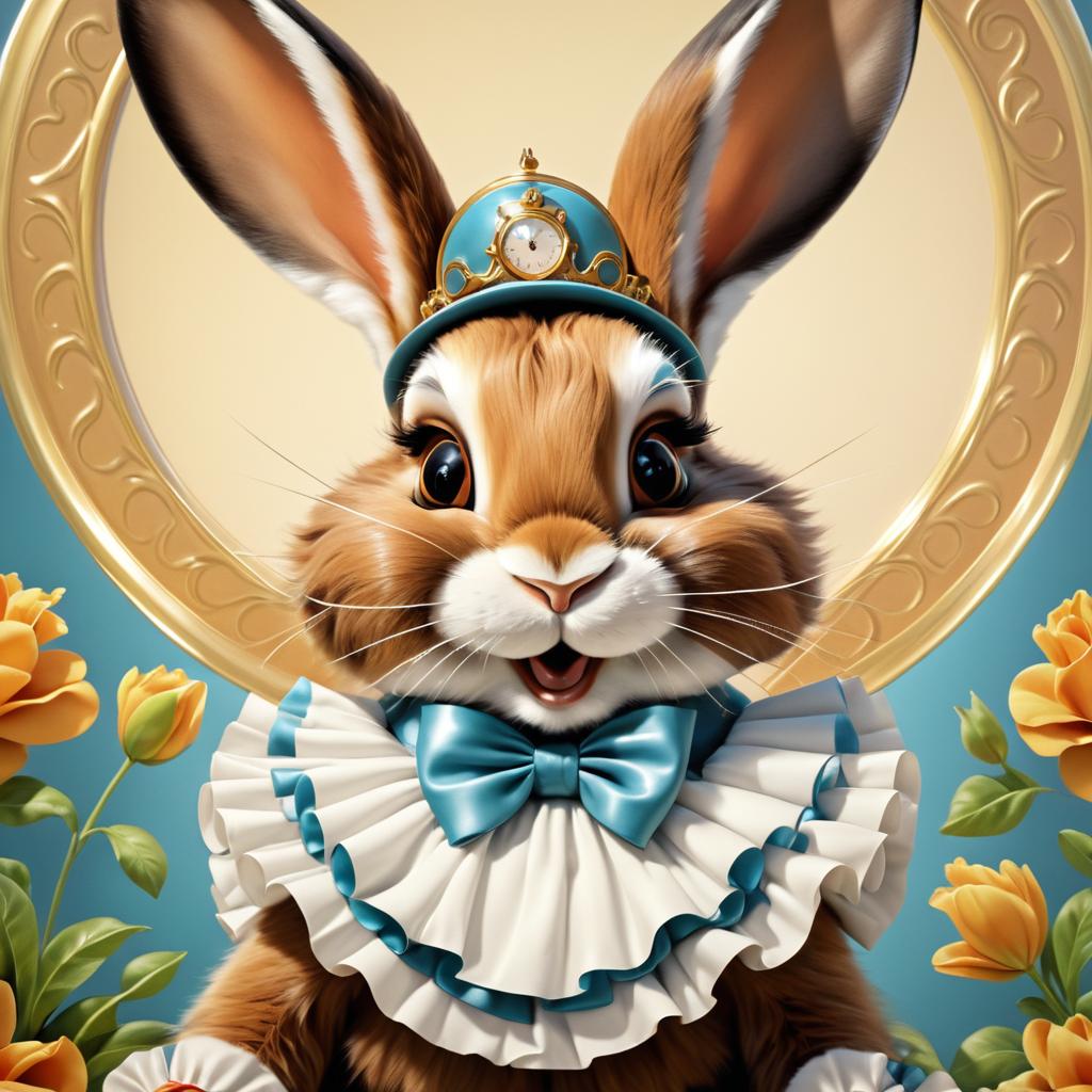 Whimsical Portrait of a Cheerful Rabbit