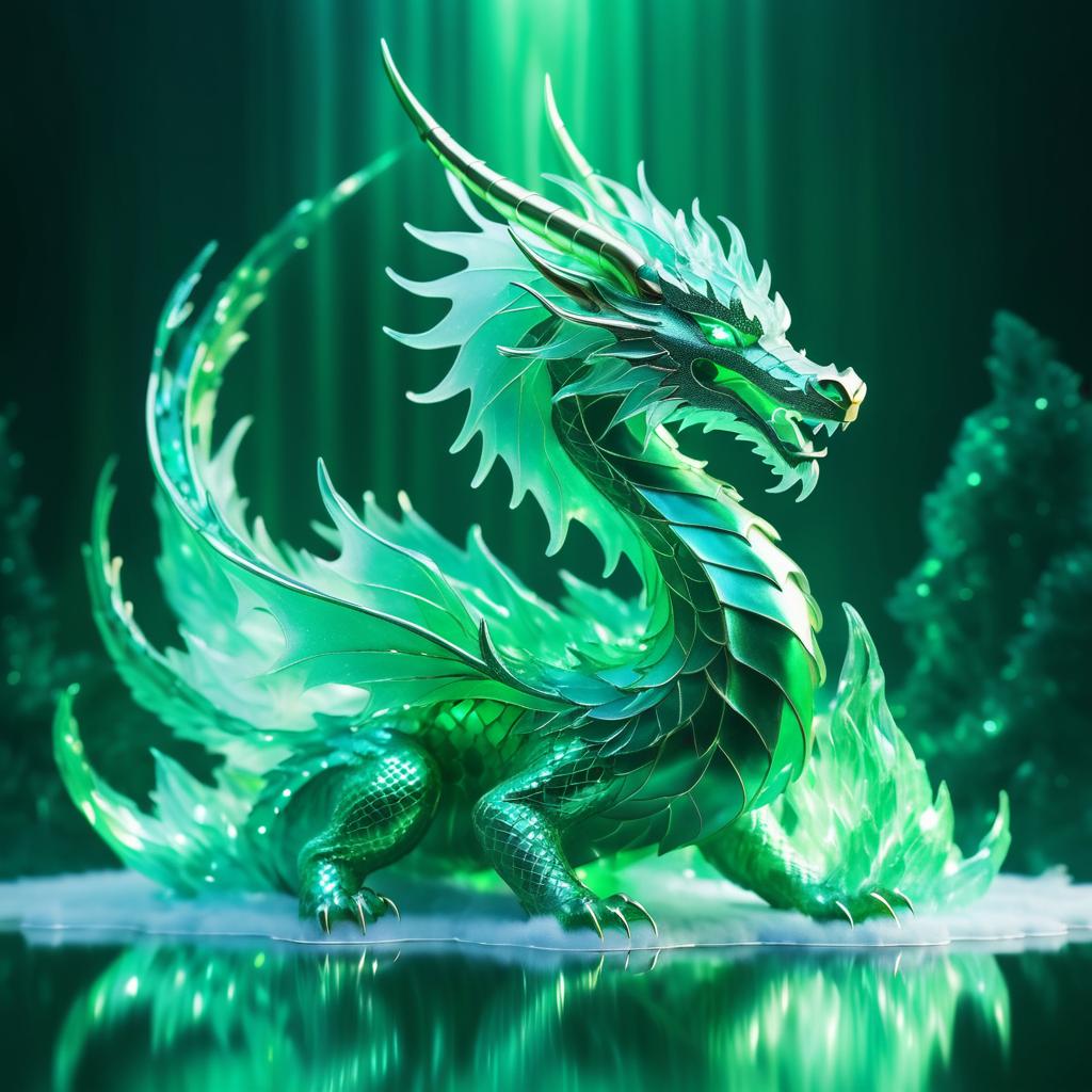 Mythical Dragon in Crystalline Splendor