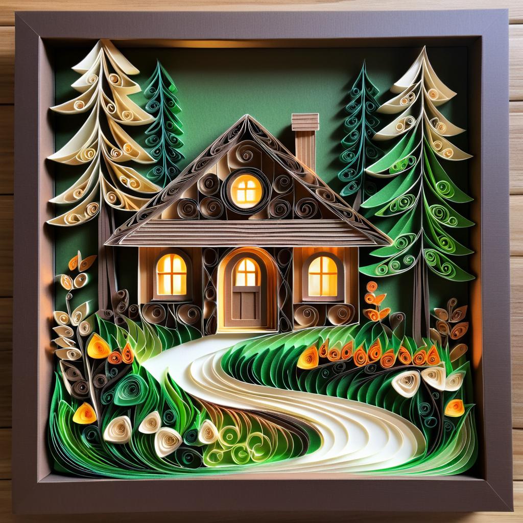 Cozy Cottage Paper Quilling Art