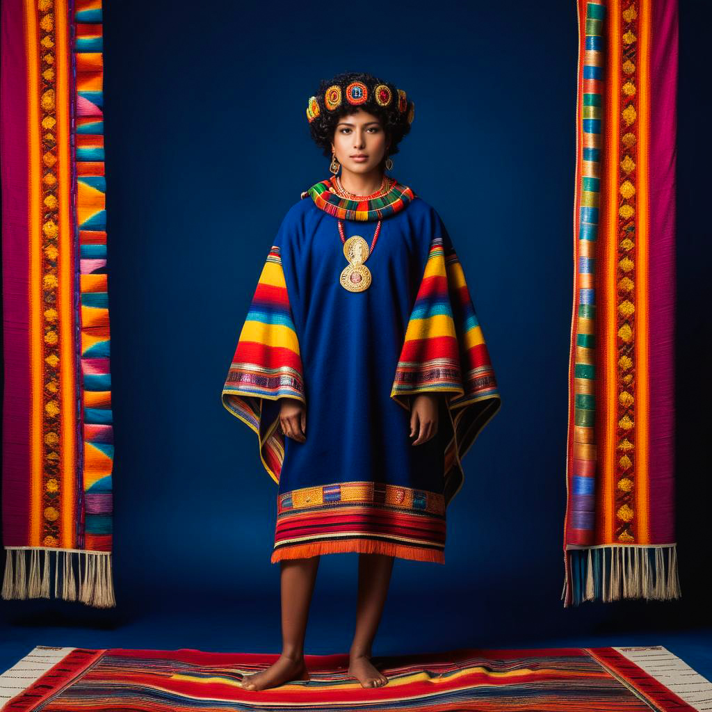 Incan Emperor Guardian in Colorful Attire