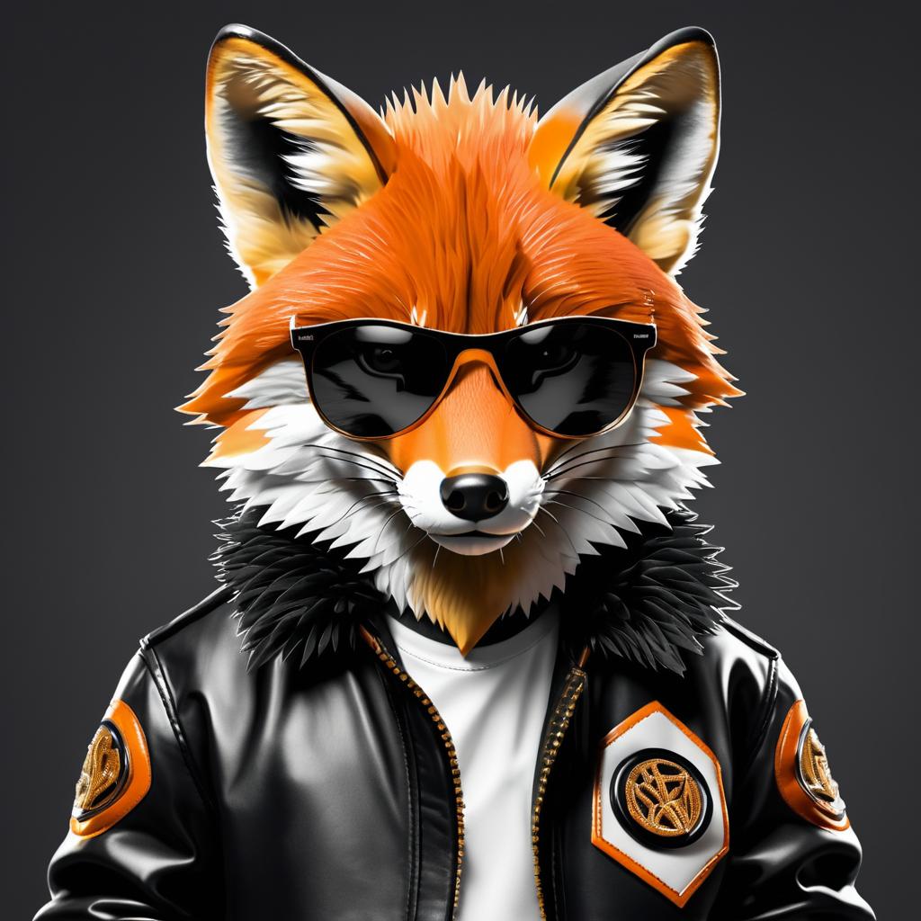 Cool Fox Rapper with Sunglasses