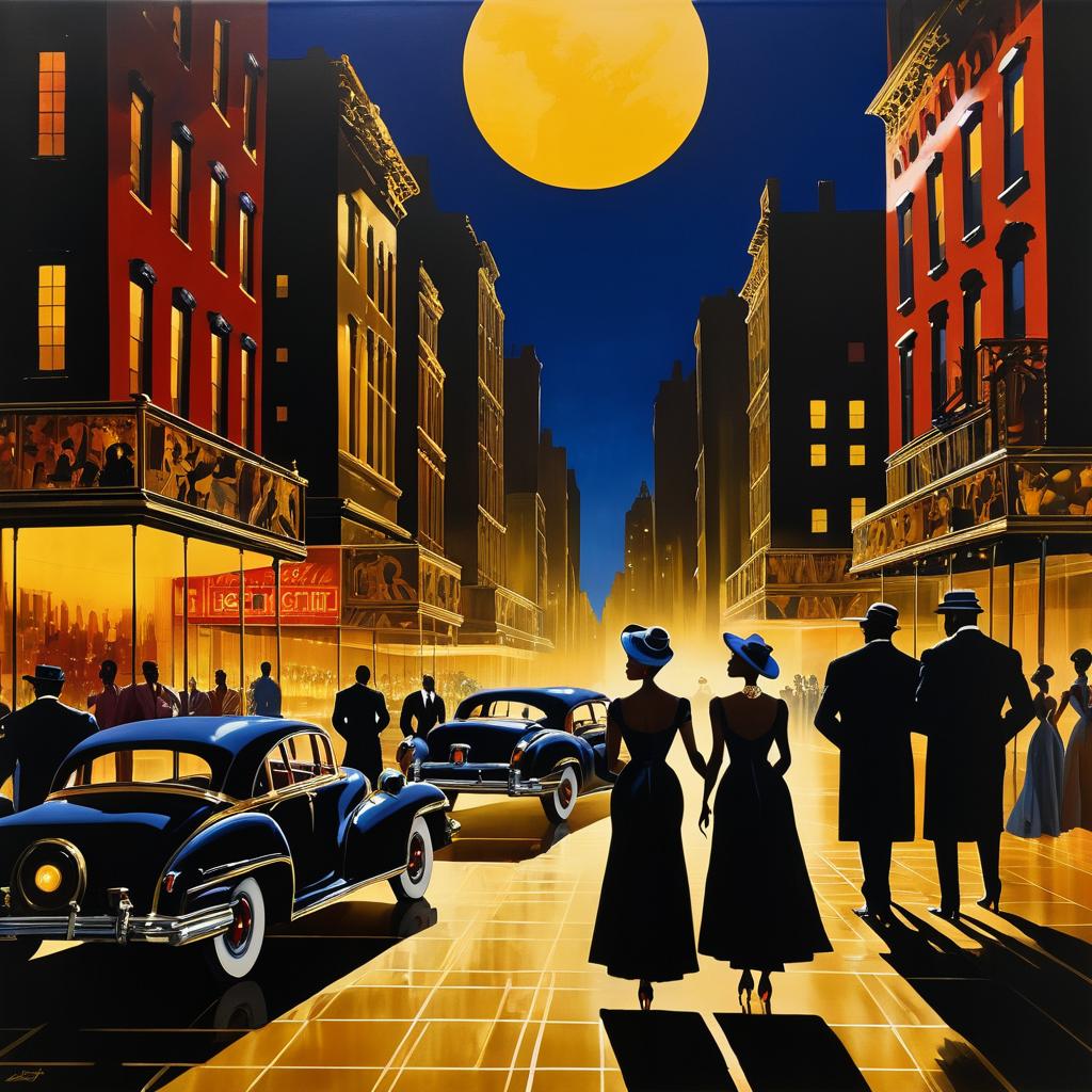 Elegance of Harlem Nights in Paint