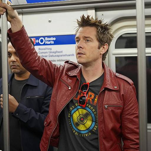 Dynamic Subway Scene with Two Men